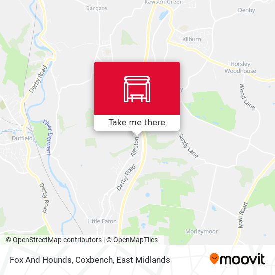 Fox And Hounds, Coxbench map