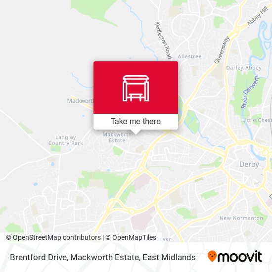 Brentford Drive, Mackworth Estate map