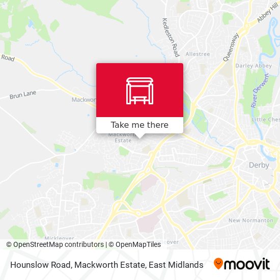 Hounslow Road, Mackworth Estate map