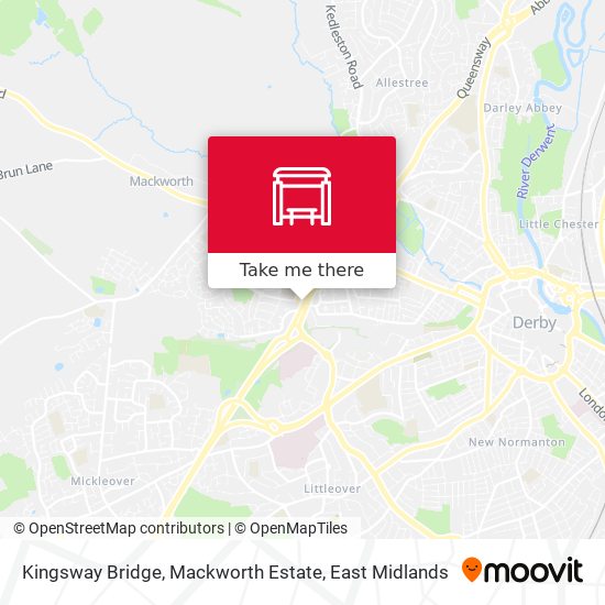 Kingsway Bridge, Mackworth Estate map