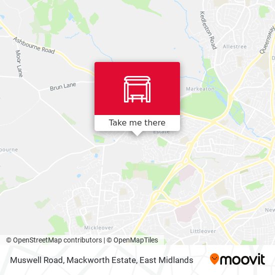 Muswell Road, Mackworth Estate map