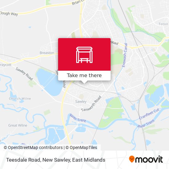 Teesdale Road, New Sawley map