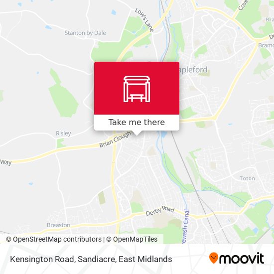 Kensington Road, Sandiacre map