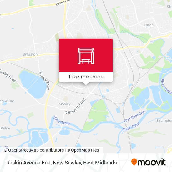 Ruskin Avenue End, New Sawley map