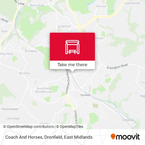 Coach And Horses, Dronfield map
