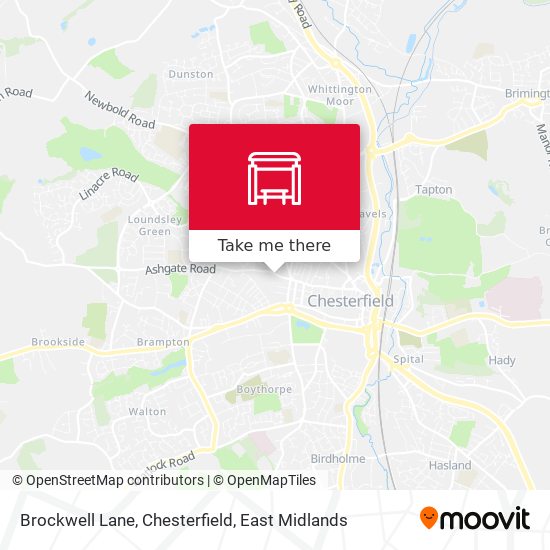 Brockwell Lane, Chesterfield map