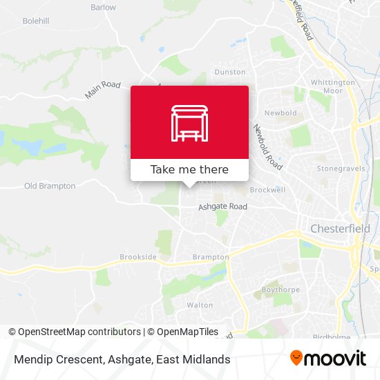 Mendip Crescent, Ashgate map