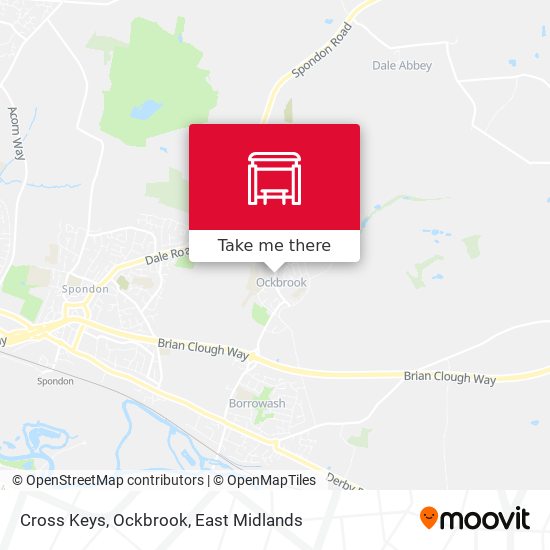 Cross Keys, Ockbrook map