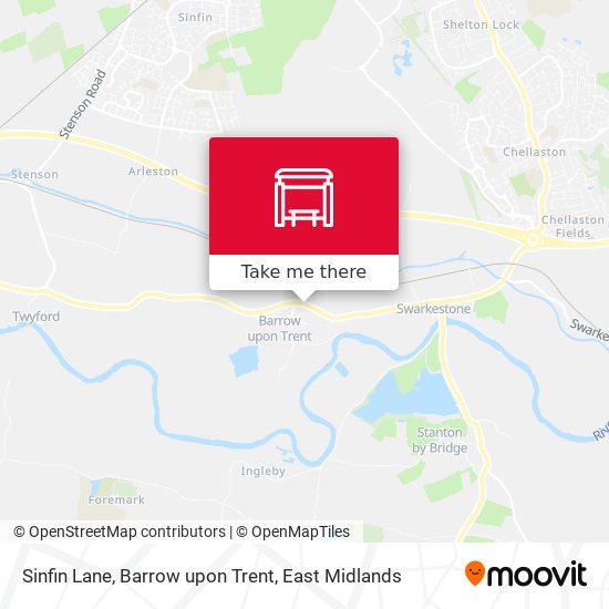Sinfin Lane, Barrow upon Trent map