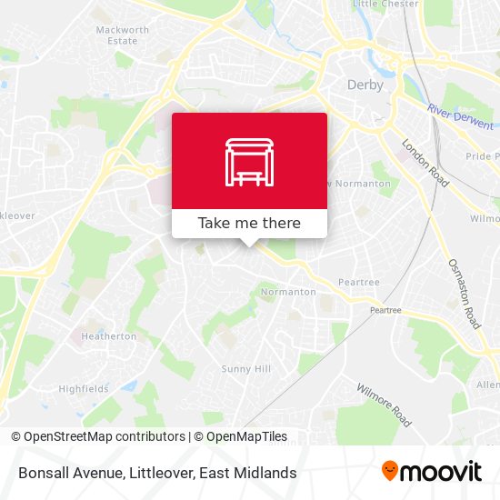 Bonsall Avenue, Littleover map