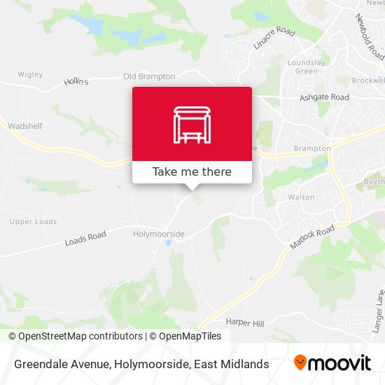 Greendale Avenue, Holymoorside map