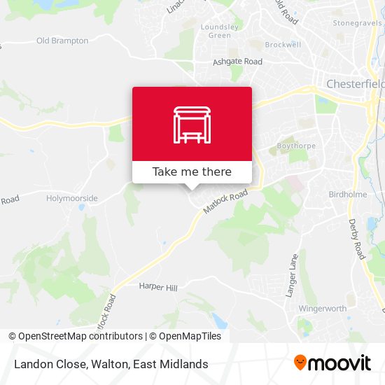 Landon Close, Walton map