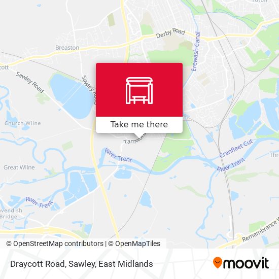 Draycott Road, Sawley map