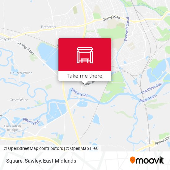 Square, Sawley map