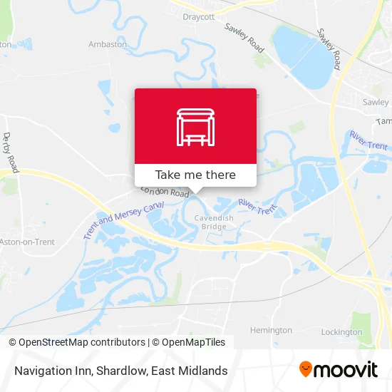 Navigation Inn, Shardlow map