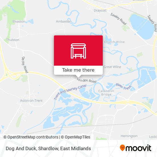 Dog And Duck, Shardlow map