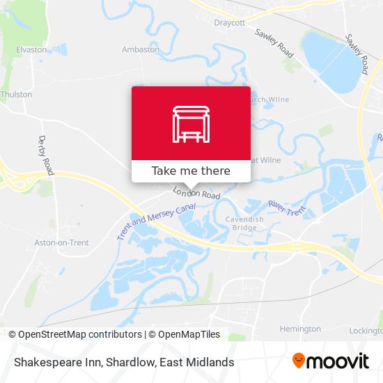 Shakespeare Inn, Shardlow map