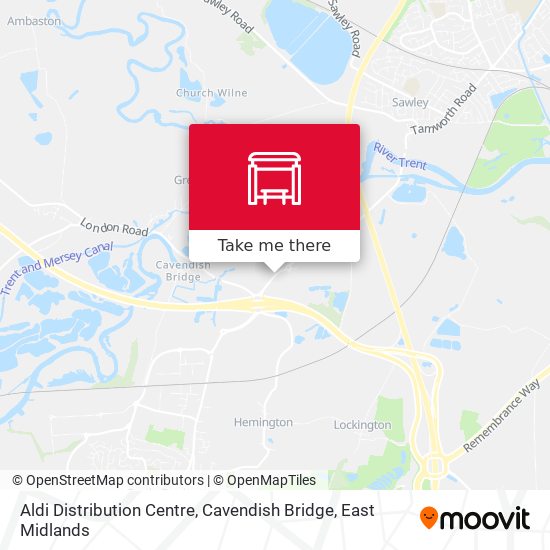 Aldi Distribution Centre, Cavendish Bridge map