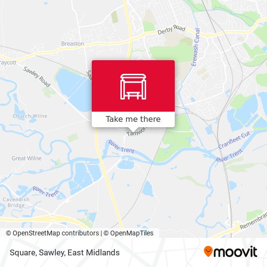 Square, Sawley map