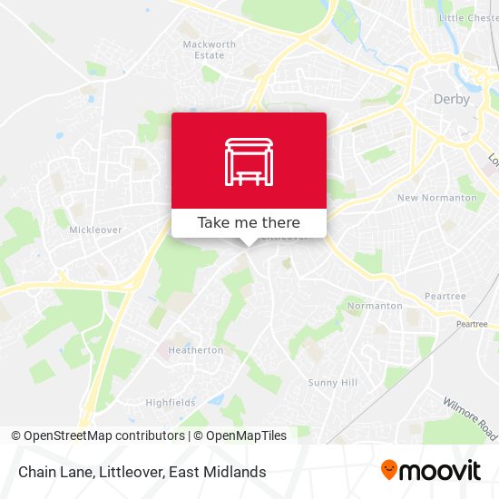 Chain Lane, Littleover map