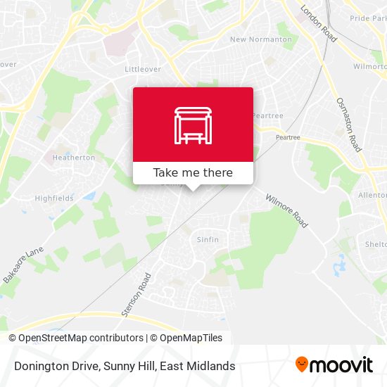 Donington Drive, Sunny Hill map