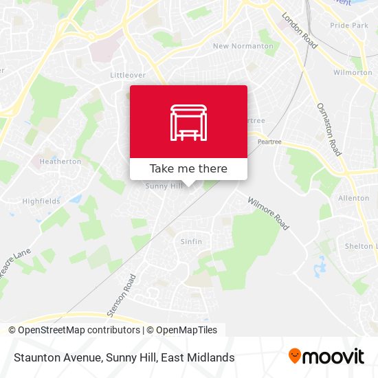 Staunton Avenue, Sunny Hill map