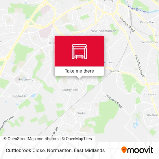 Cuttlebrook Close, Normanton map