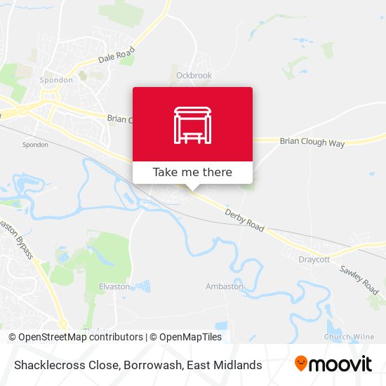 Shacklecross Close, Borrowash map