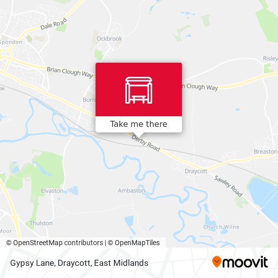Gypsy Lane, Draycott map