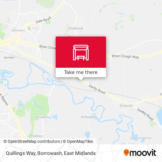 Quillings Way, Borrowash map