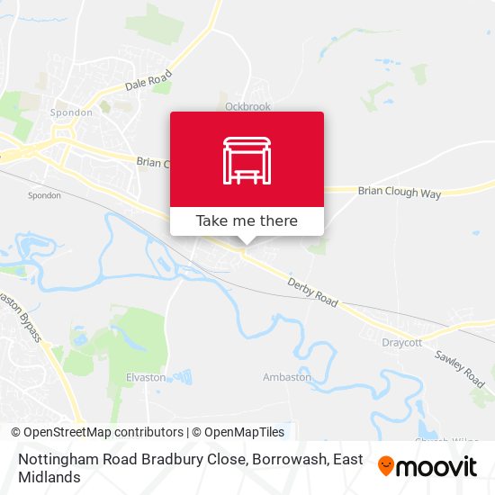 Nottingham Road Bradbury Close, Borrowash map