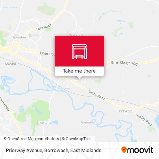 Priorway Avenue, Borrowash map