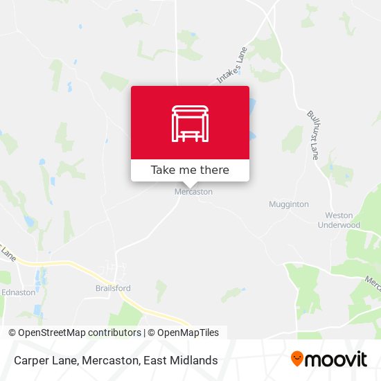 Carper Lane, Mercaston map