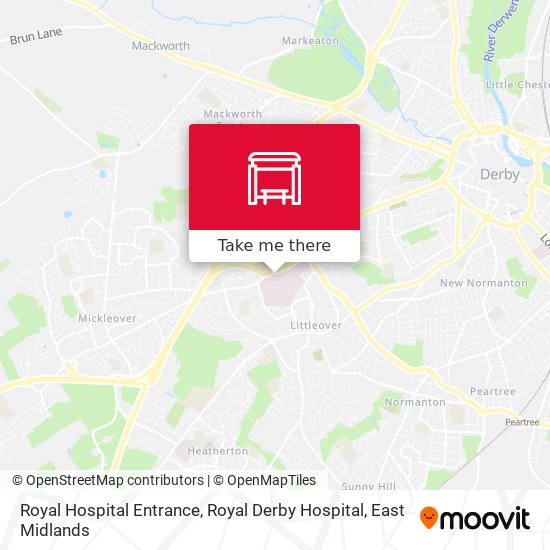 Royal Hospital Entrance, Royal Derby Hospital map