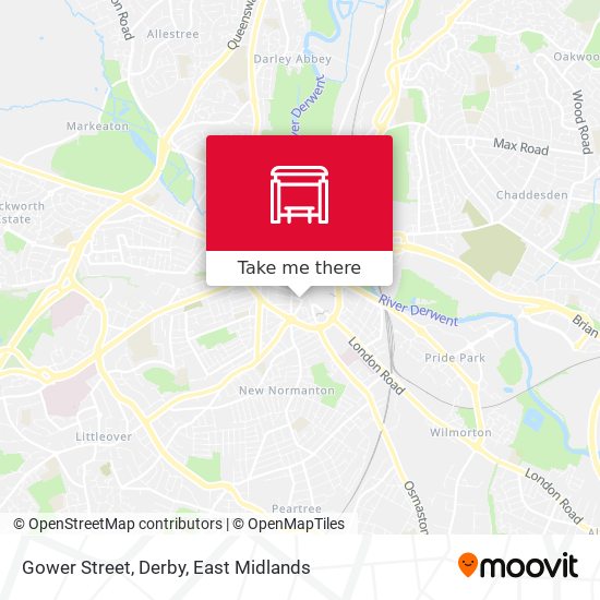Gower Street, Derby map