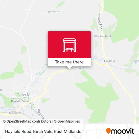 Hayfield Road, Birch Vale map