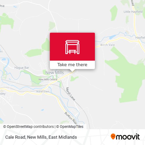 Cale Road, New Mills map