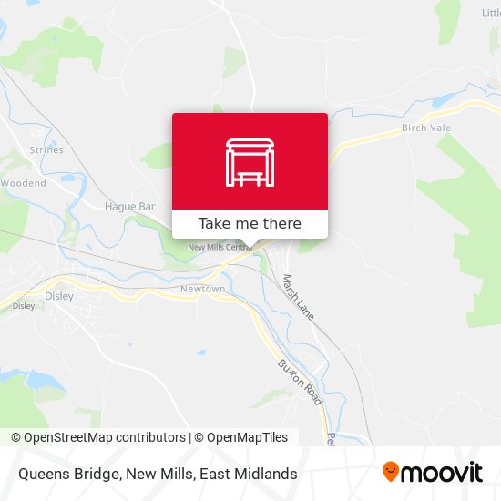 Queens Bridge, New Mills map