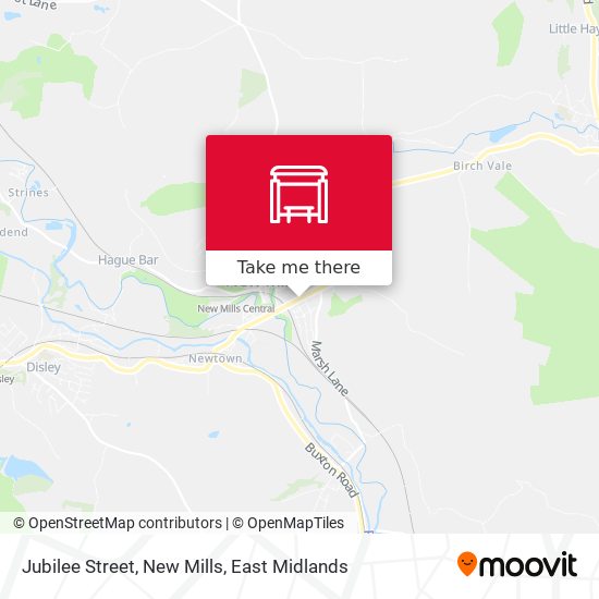 Jubilee Street, New Mills map