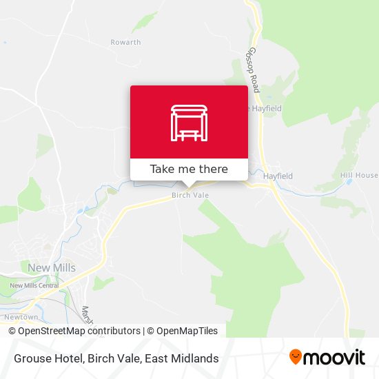 Grouse Hotel, Birch Vale map