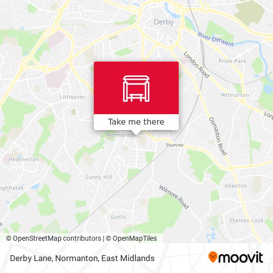 Derby Lane, Normanton map