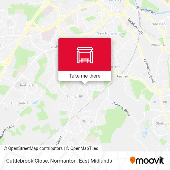 Cuttlebrook Close, Normanton map