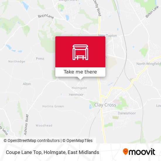 Coupe Lane Top, Holmgate map