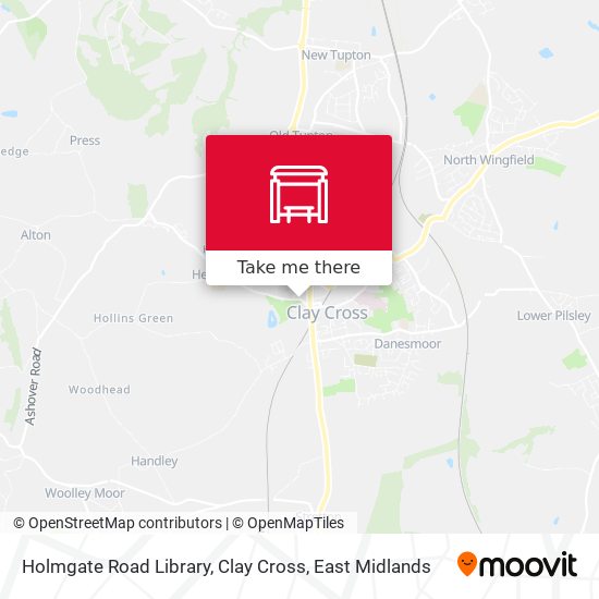 Holmgate Road Library, Clay Cross map