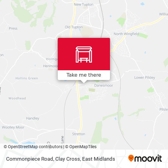 Commonpiece Road, Clay Cross map