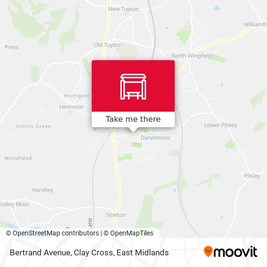 Bertrand Avenue, Clay Cross map