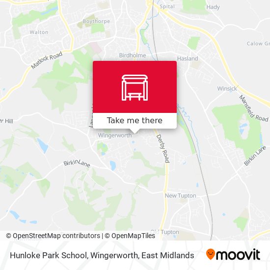 Hunloke Park School, Wingerworth map
