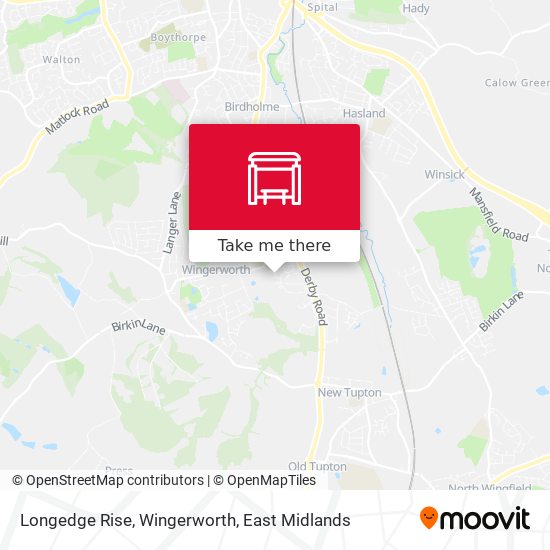 Longedge Rise, Wingerworth map