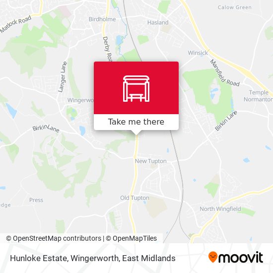 Hunloke Estate, Wingerworth map
