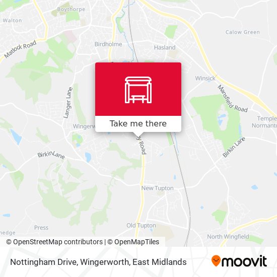 Nottingham Drive, Wingerworth map
